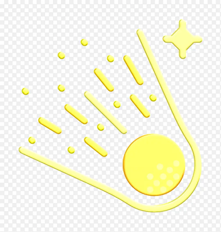 太空图标 彗星图标 黄色