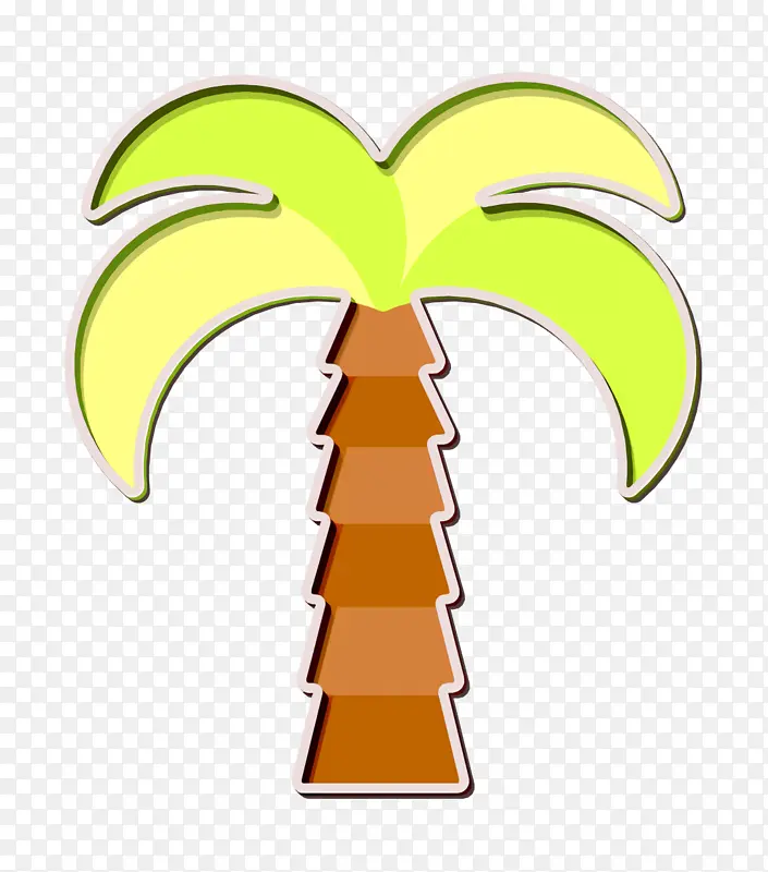 棕榈树图标 植物茎 叶