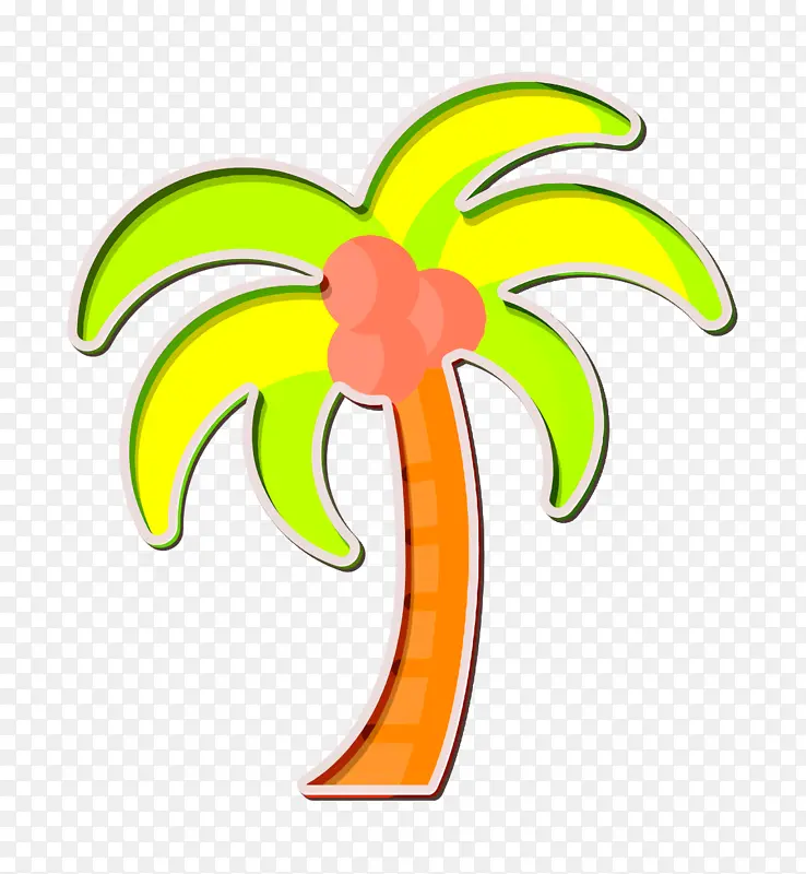 海滩图标 棕榈树图标 雷鬼图标