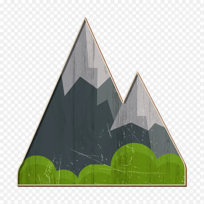 山脉图标 三角形 角度