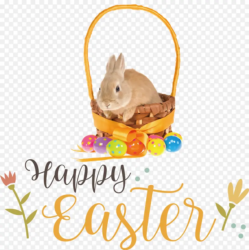 复活节快乐 复活节篮子 复活节兔子