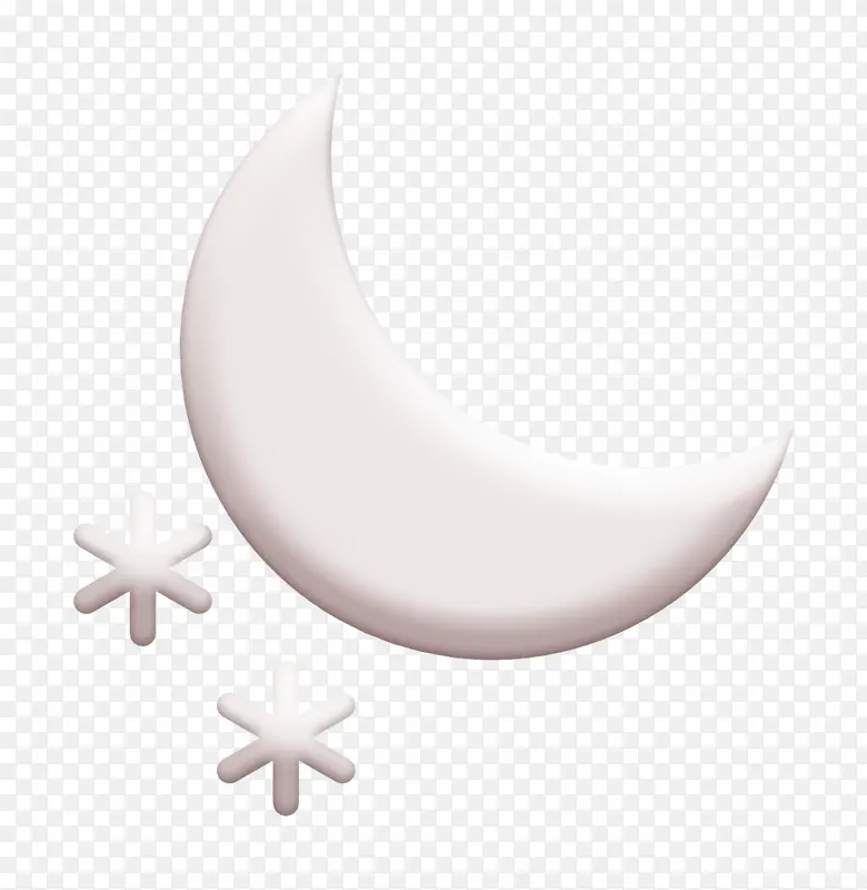 雪图标 天气设置图标 新月形