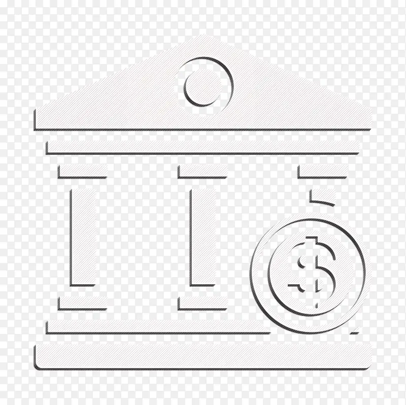 银行图标 商业动机图标 徽标