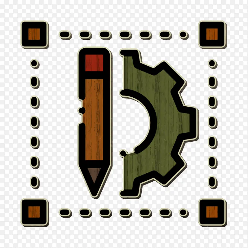 战略和管理图标 设置图标 铅笔图标