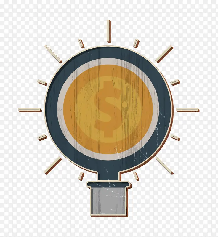 金钱图标 数字营销图标 硬币图标