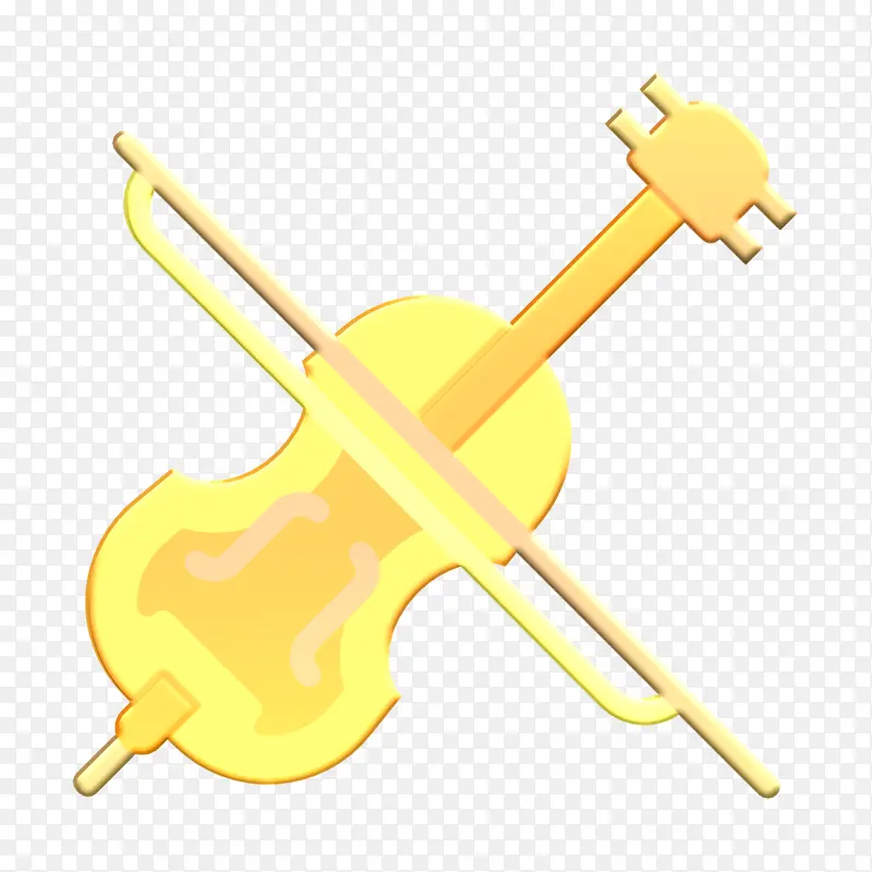 小提琴图标 音乐元素图标 弦乐器