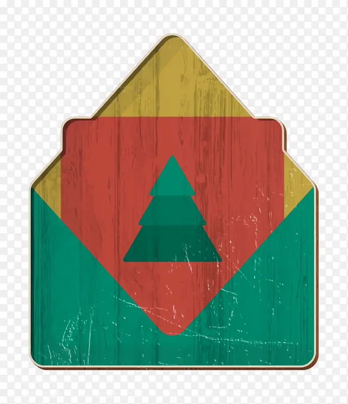 卡片图标 圣诞图标 三角形