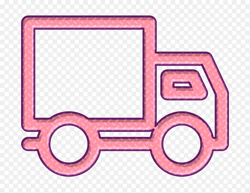 最小电子商务图标 送货图标 卡车图标