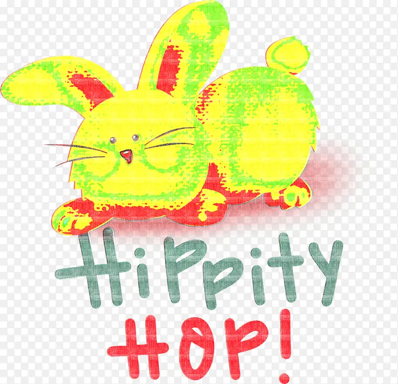 复活节快乐嘻哈复活节兔子标志绿色米米水果科学生物