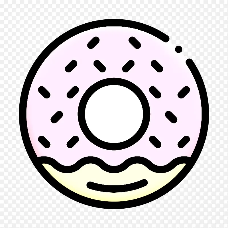 甜甜圈图标 夏季食品和饮料图标 绘画