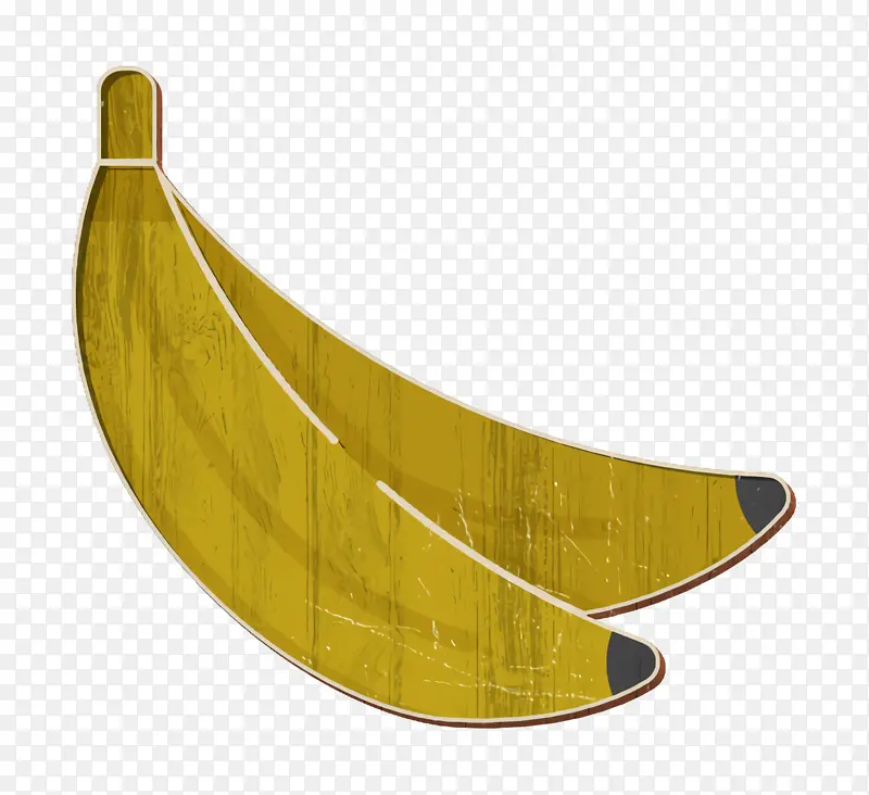 水果蔬菜图标香蕉图标角度黄色数学几何