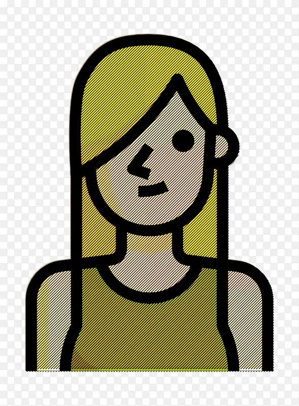 化身图标 女人图标 女孩图标