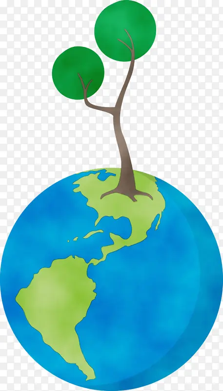 地球 树 变绿