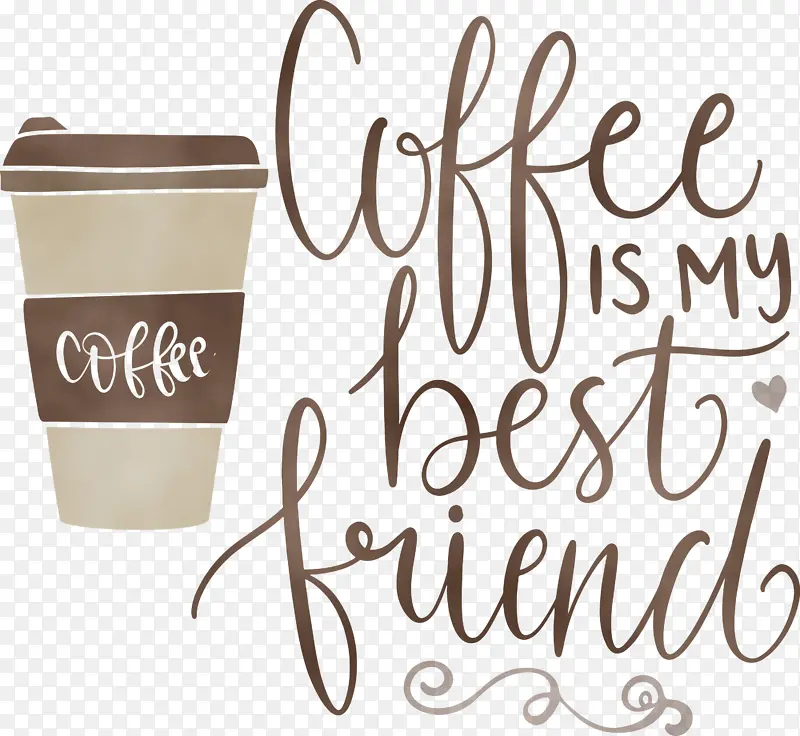 咖啡 最好的朋友 水彩