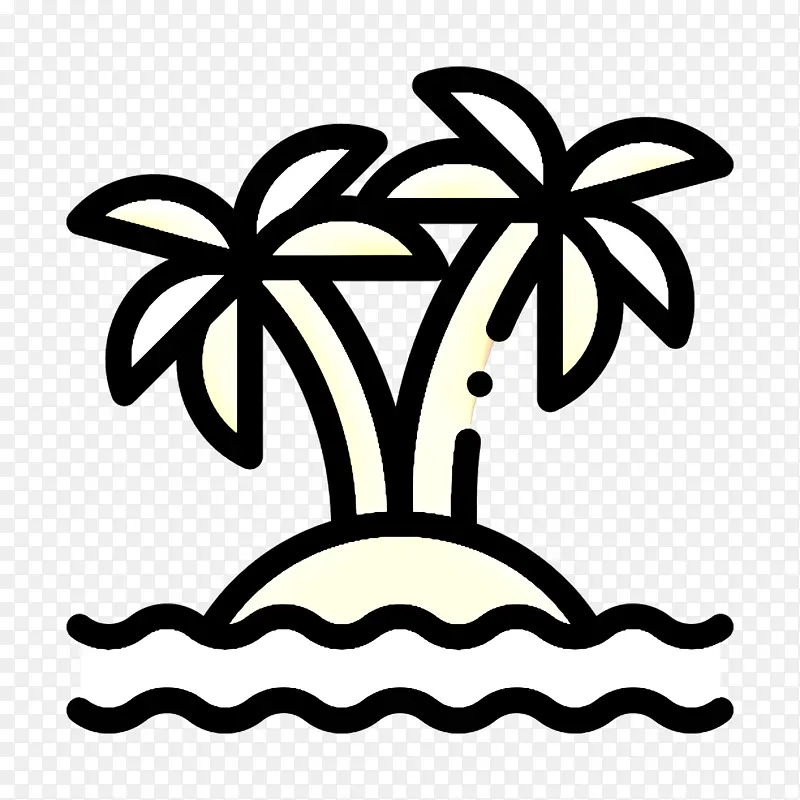 岛屿图标 夏季销售图标 徽标