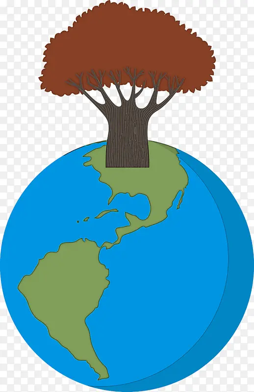 地球 树 变绿