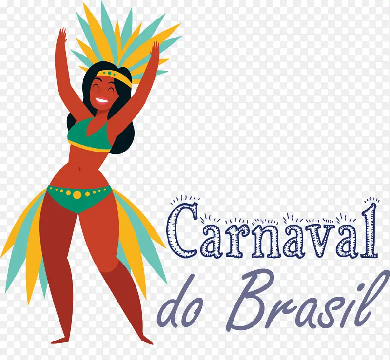 巴西狂欢节 标志 卡通