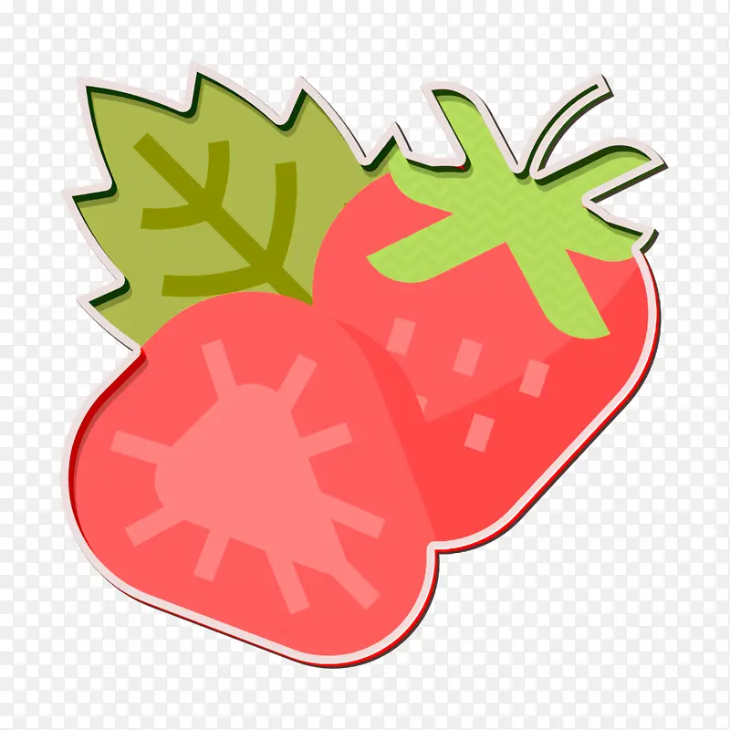 草莓图标 水果图标 健康食品图标