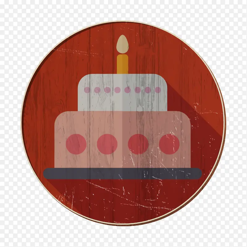 圈出彩色食物图标 生日蛋糕图标 蛋糕图标