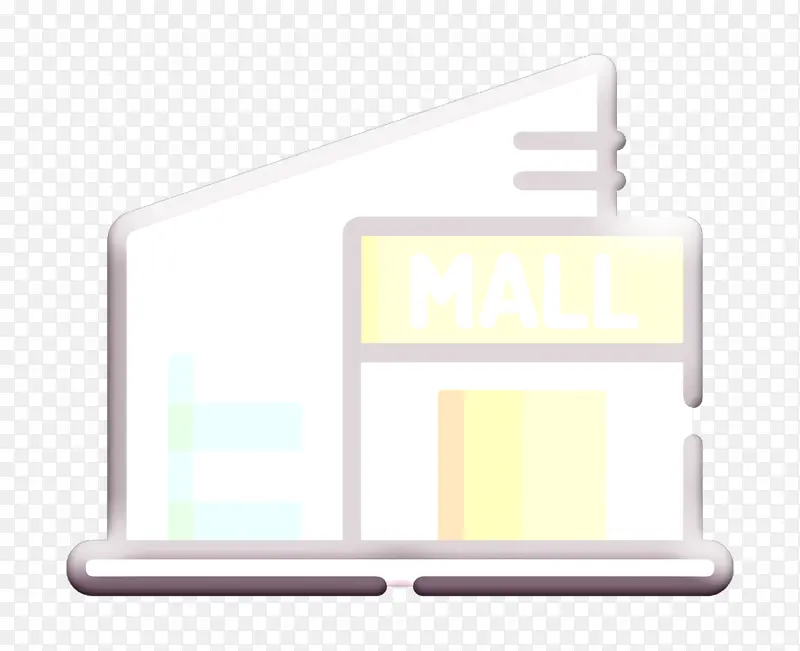 商场图标 商场购物中心图标 矩形