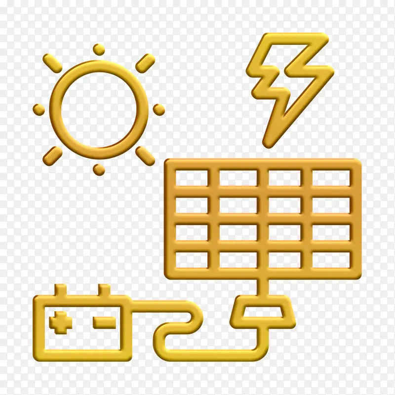 智能家居图标 电源图标 太阳能电池板图标