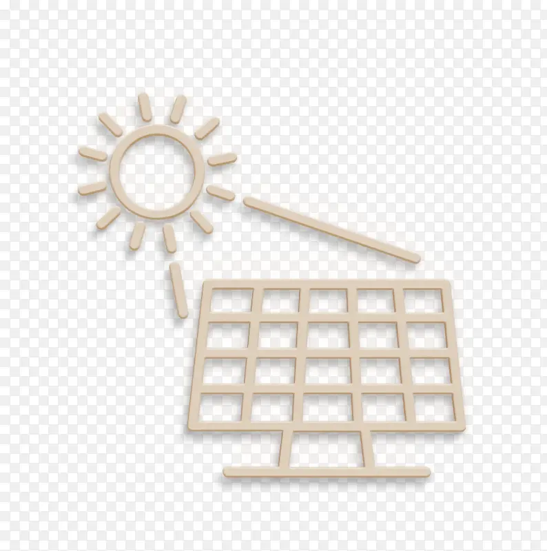 绿色能源图标 太阳能电池板图标 能源