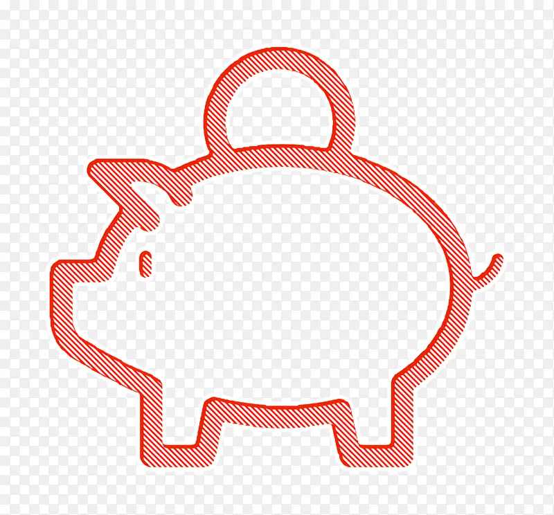 硬币图标 小猪银行图标 商业图标