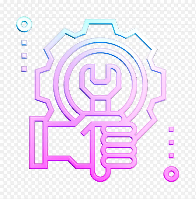 机器人工程图标 维护图标 支持图标