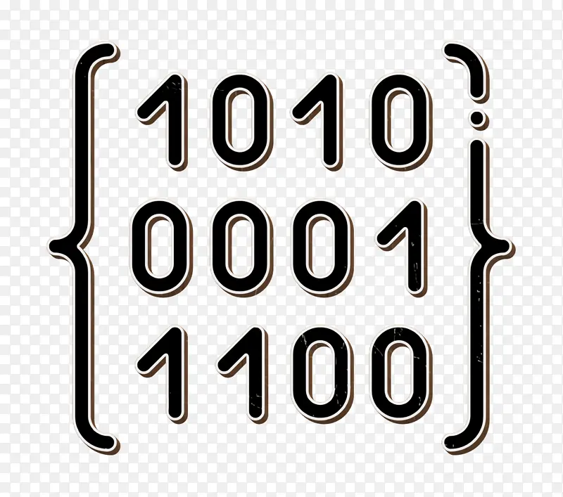 二进制代码图标 代码图标 书呆子图标