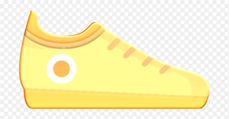 鞋子图标 运动图标 黄色
