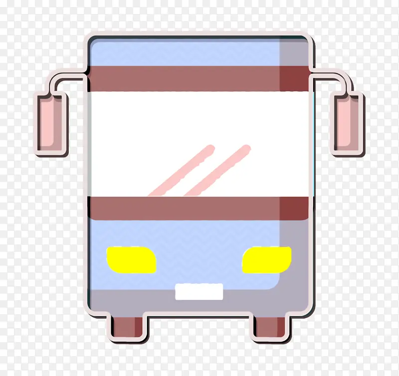 公交车图标 车辆和交通图标 矩形
