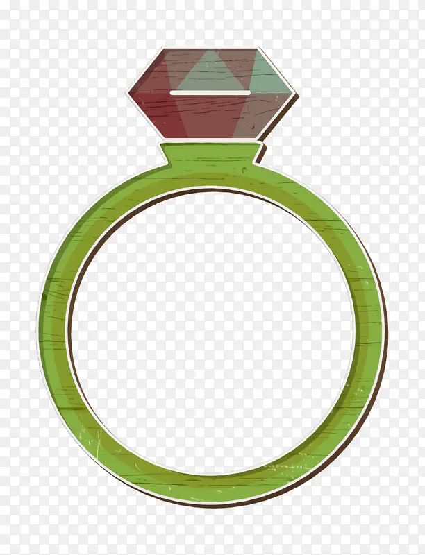 钻石戒指图标 钻石图标 绿色