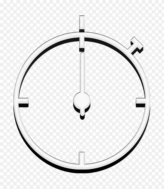 计时器图标 符号 黑白