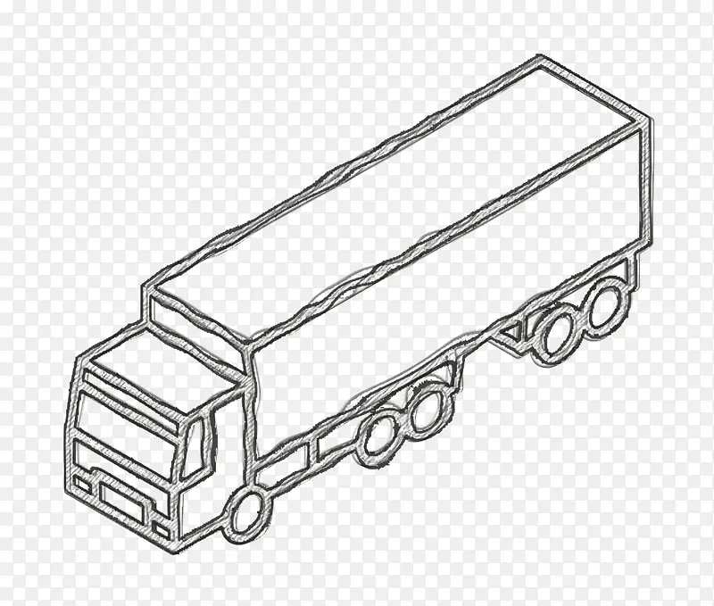 运输图标 卡车图标 拖车图标