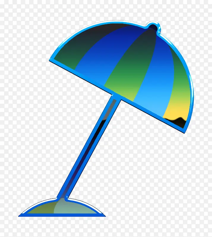 海滩图标 太阳伞图标 个人防护设备