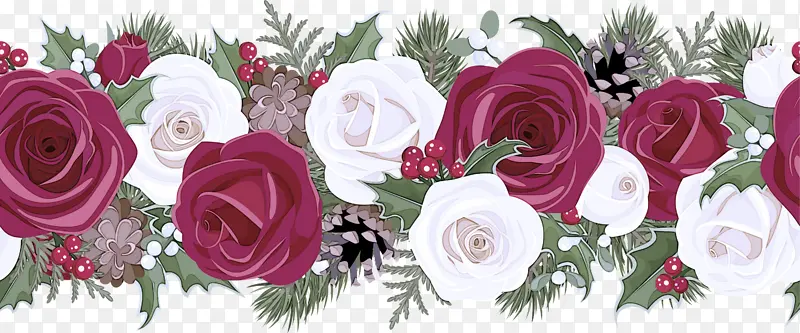 花卉设计 花园玫瑰 花束