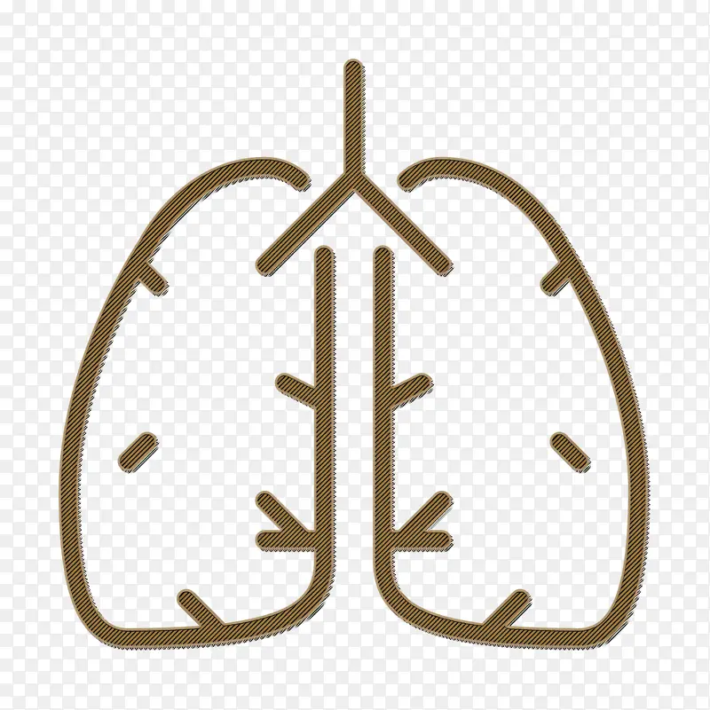 肺部图标 医学图标 肺癌