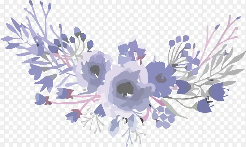 水彩花 花卉设计 花卉