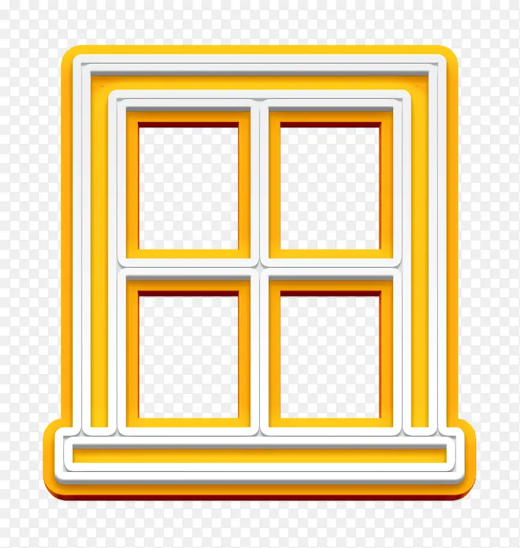家用电器和家具图标 窗户图标 画框
