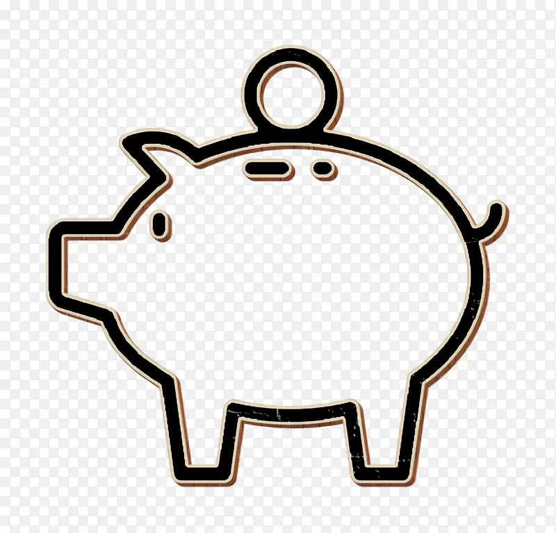 银行图标 金钱图标 小猪银行图标