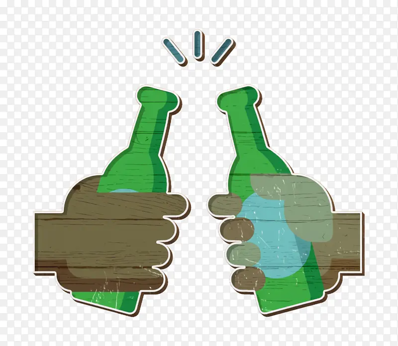 啤酒图标 友谊图标 塑料