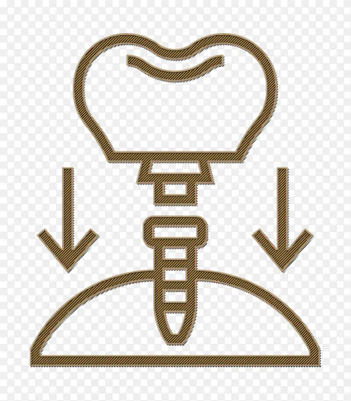 牙齿图标 牙医 牙科植入物