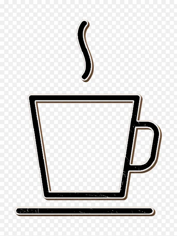 早餐图标 咖啡杯图标 线条