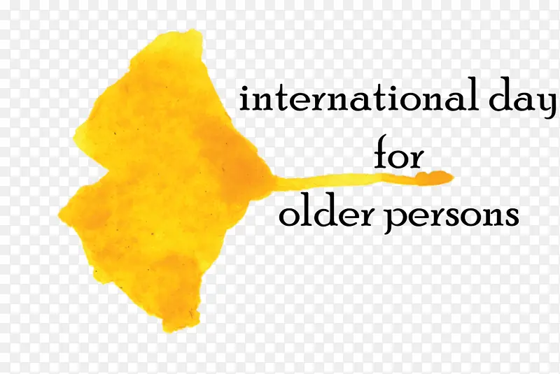 国际老年人日 标志 黄色
