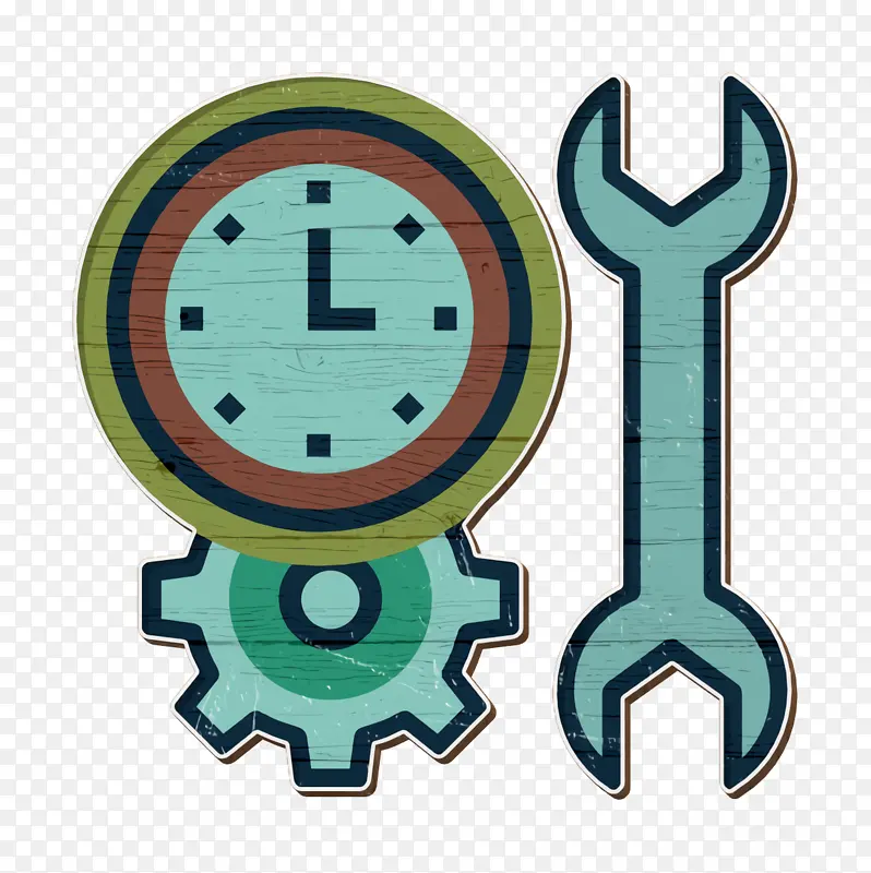 项目管理图标 时钟图标 时间管理图标