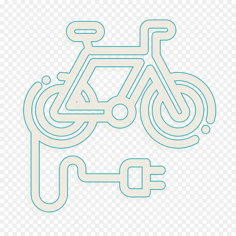 自行车图标 电动自行车图标 可持续能源图标