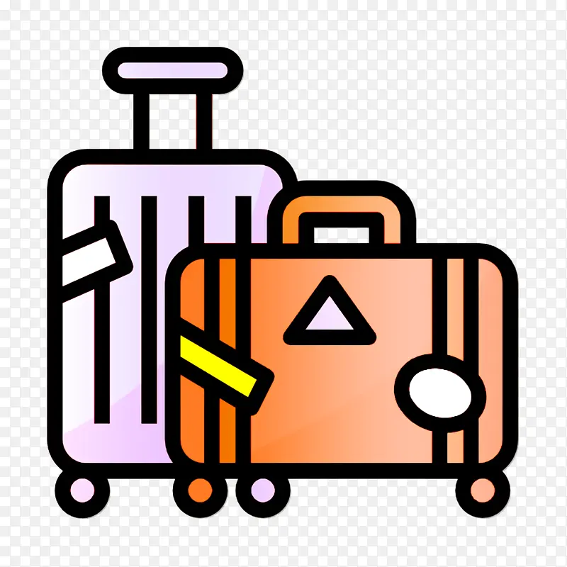 旅行图标 行李箱图标 艺术家