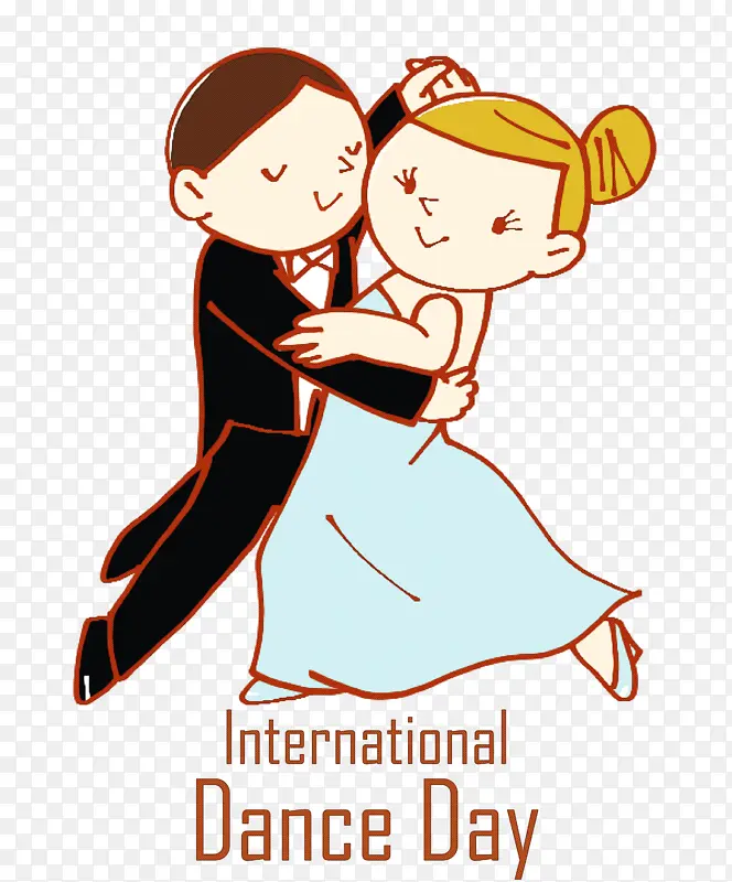 国际舞蹈日 草裙舞 卡通