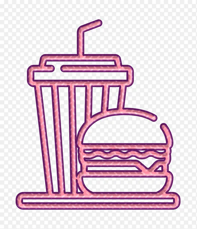 汉堡图标 快餐图标 椅子