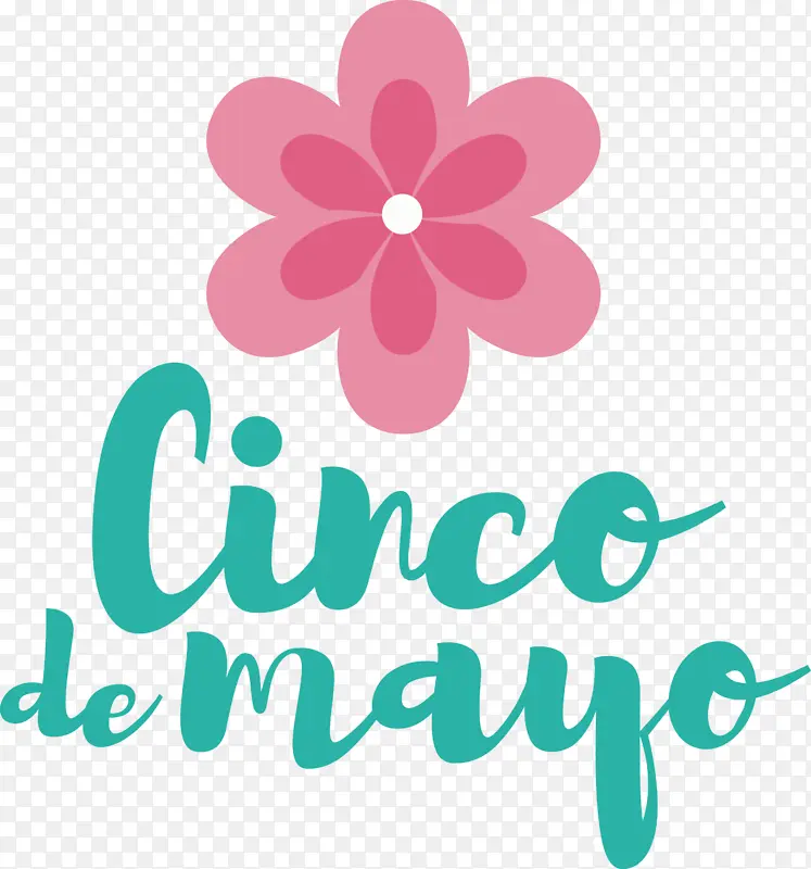 墨西哥五月五日 花卉设计 徽标